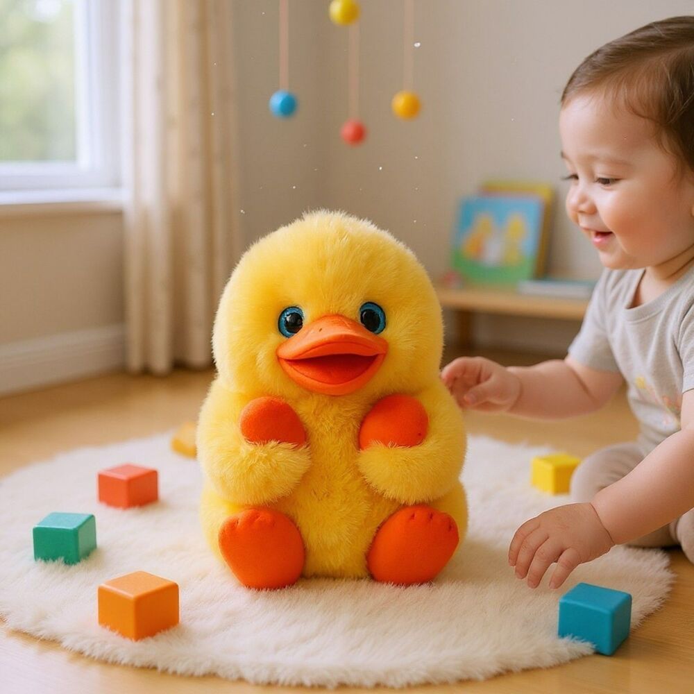 Yellow Duck Orange  Beak Plush Stuffed Animal Toy Soft 16" No Tag